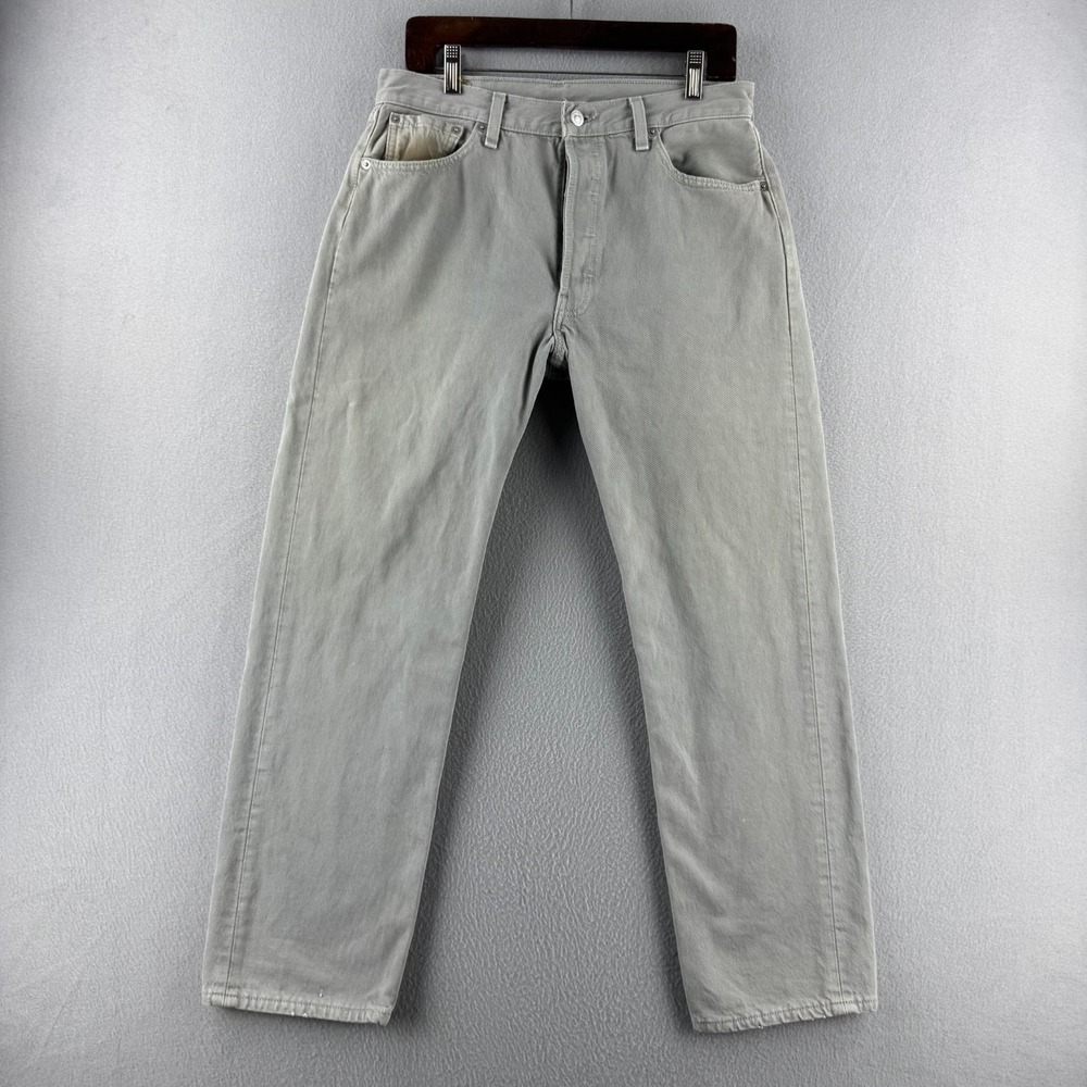 Vintage Levis Jeans Mens 32x30 (Fits 30x29) Gray Denim 501 Made in USA‎ 90s